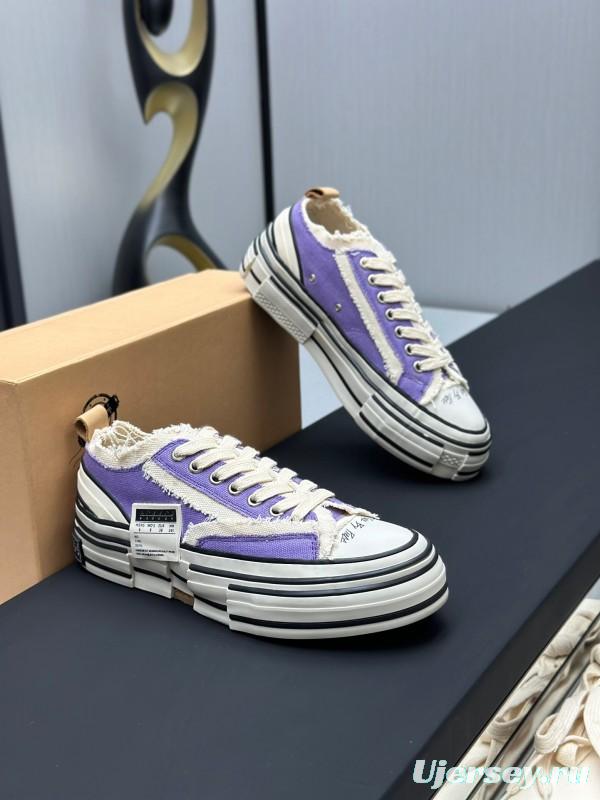 2025 Unisex XVESSEL Purple White Canvas Plimsolls Vulcanized AS00240