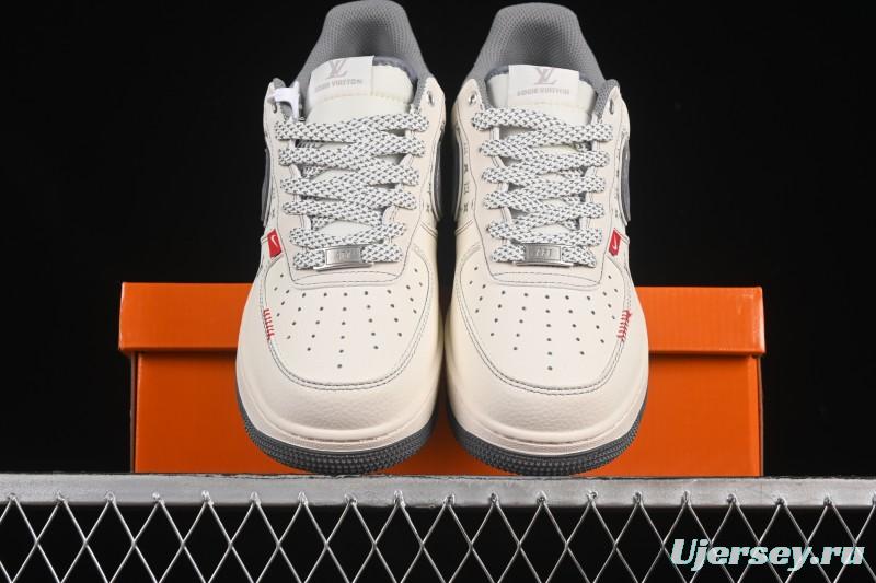 Nike Air Force 1 '07 Low LV Collaboration Light Gray Small Double Hook Casual Sneakers - YX5066-350