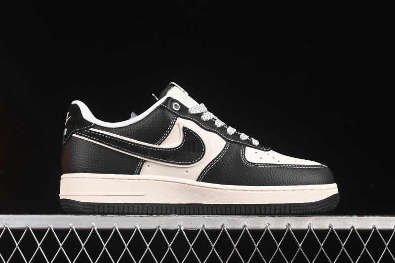 Nike Air Force 1 '07 Low LV Collaboration Black Leather Casual Sneakers - YX5066-349
