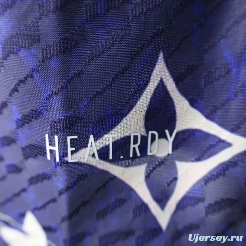 Player Version 25/26 Real Madrid Blue with Louis Vuitton Monogram Pattern Jersey