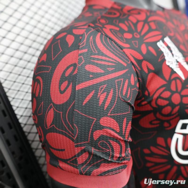 Player Version 25/26 FC Palestine Red with Traditional Floral Pattern Jersey