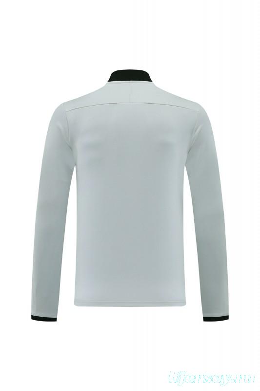 2025 Nike Grey Full Hoodie Zipper Jacket +Long Pants