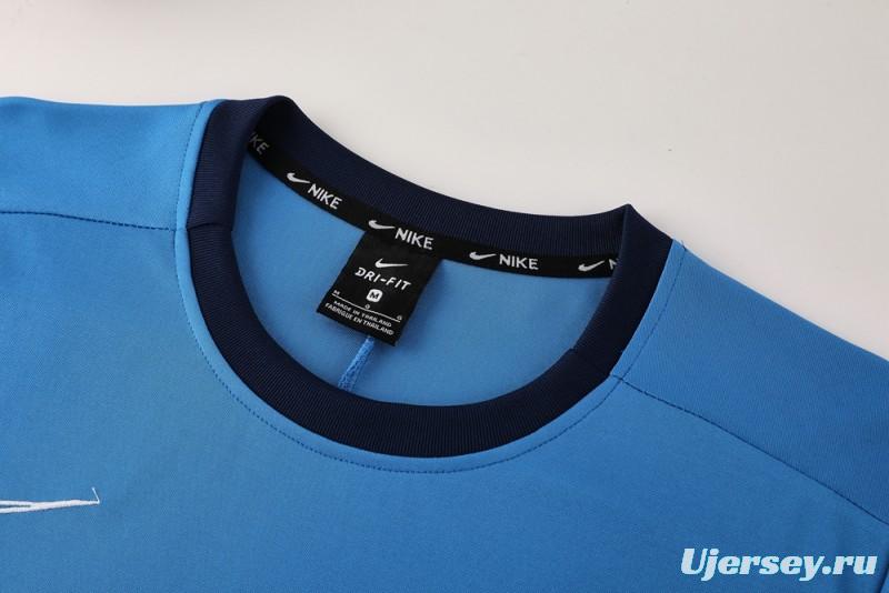 2025 Adidas Blue Short Sleeve Jersey+Shorts