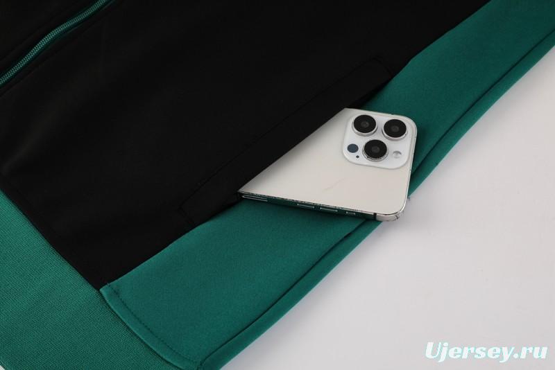 2025 Adidas Green/Black Full Zipper Jacket +Long Pants