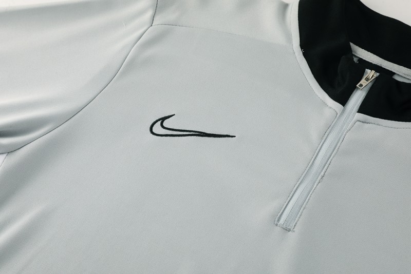 2025 Nike Grey Full Hoodie Zipper Jacket +Long Pants