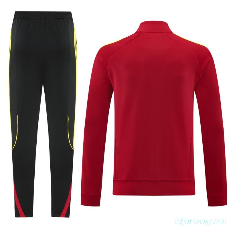25/26 Arsenal Red Full Zipper Jacket +Long Pants