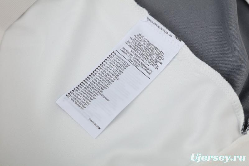 2025 NIKE WHITE/Grey Full Zipper Jacket +Long Pants