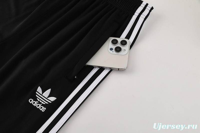 2025 Adidas Originals Long Sleeve T-Shirt Collection - Navy/White/Black with 3-Stripes