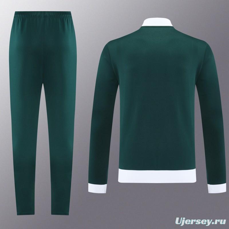 2025 Adidas Original Green Full Hoodie Zipper Jacket +Long Pants