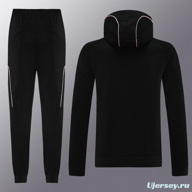 2025 Inter Miami Black Full Hoodie Zipper Jacket +Long Pants