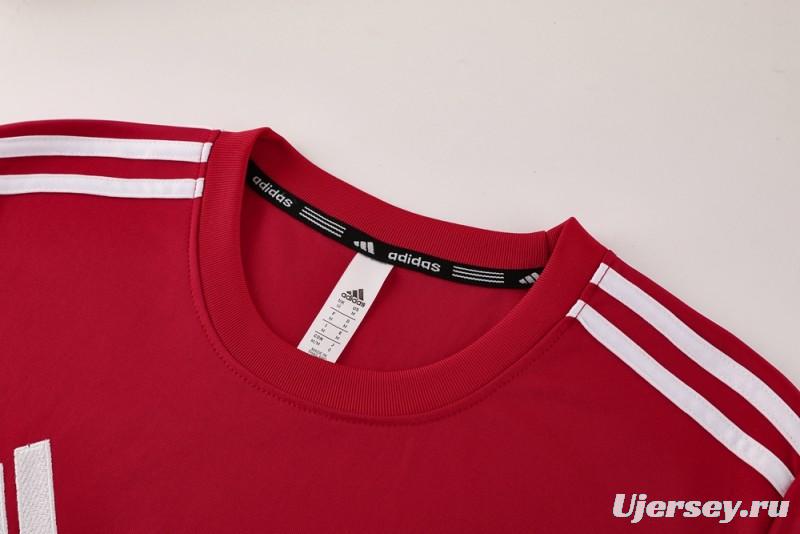 2025 Adidas Red Short Sleeve Jersey+Shorts