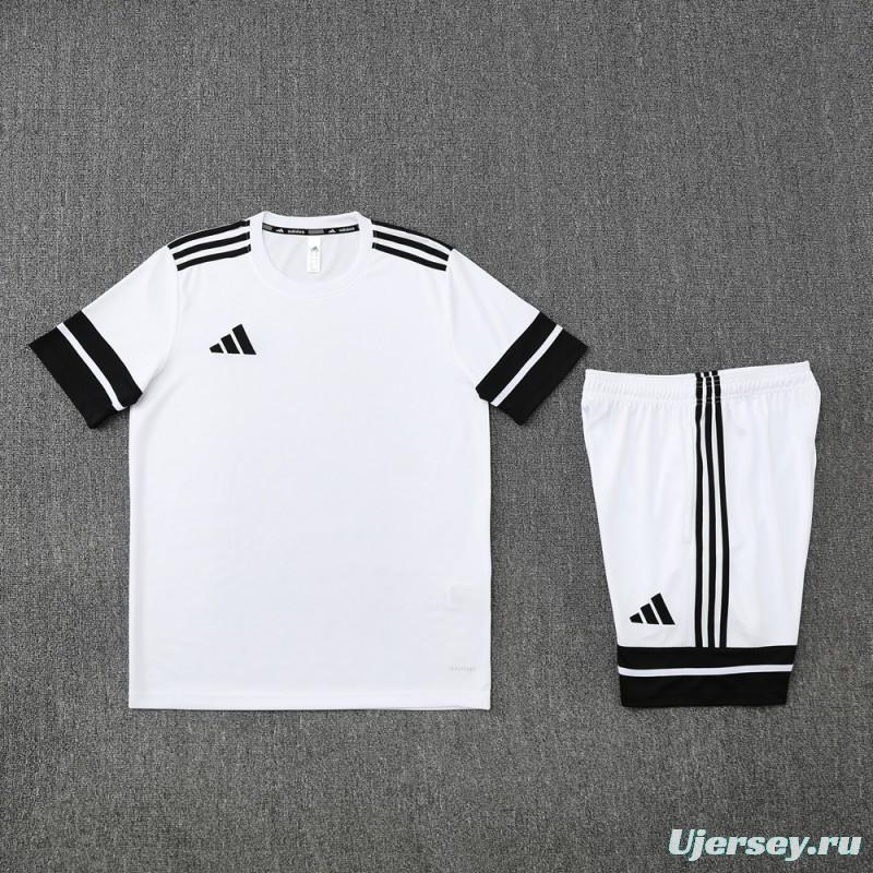2025 Adidas White Short Sleeve Jersey+Shorts