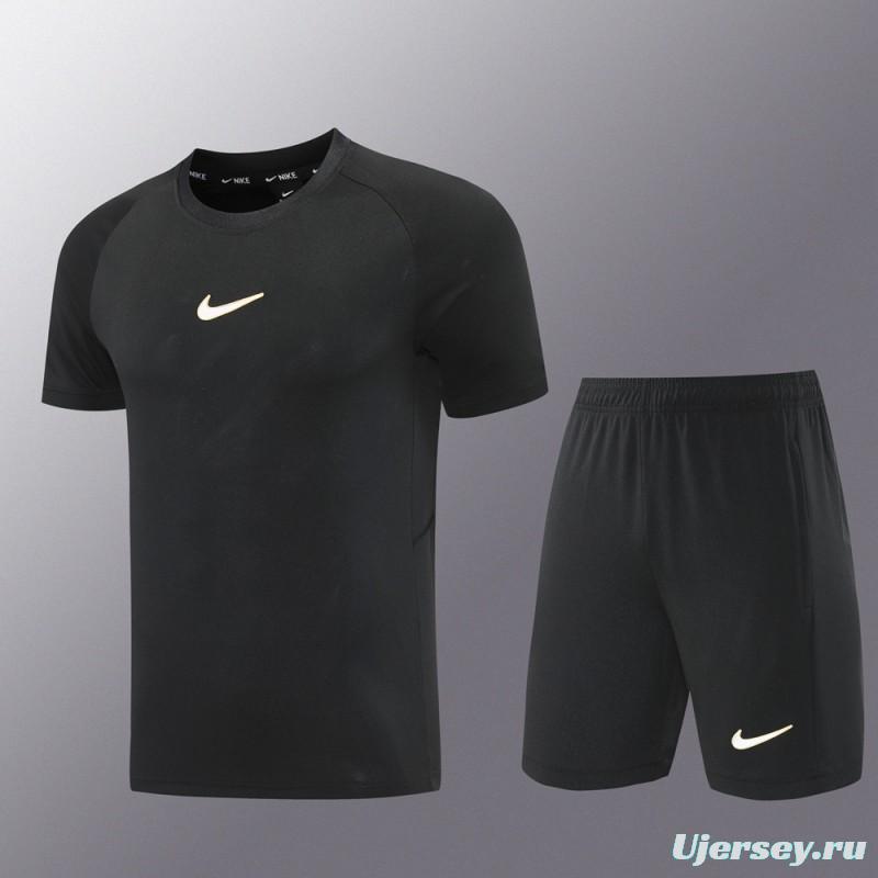25/26 Nike Black Short Sleeve Jersey+Shorts