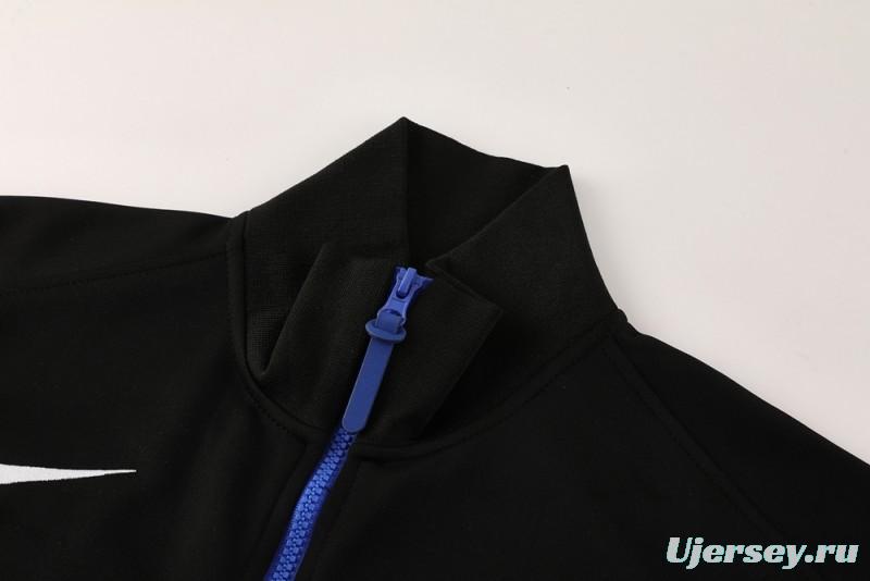 25/26 Chelsea Black/Blue Full Zipper Jacket +Long Pants