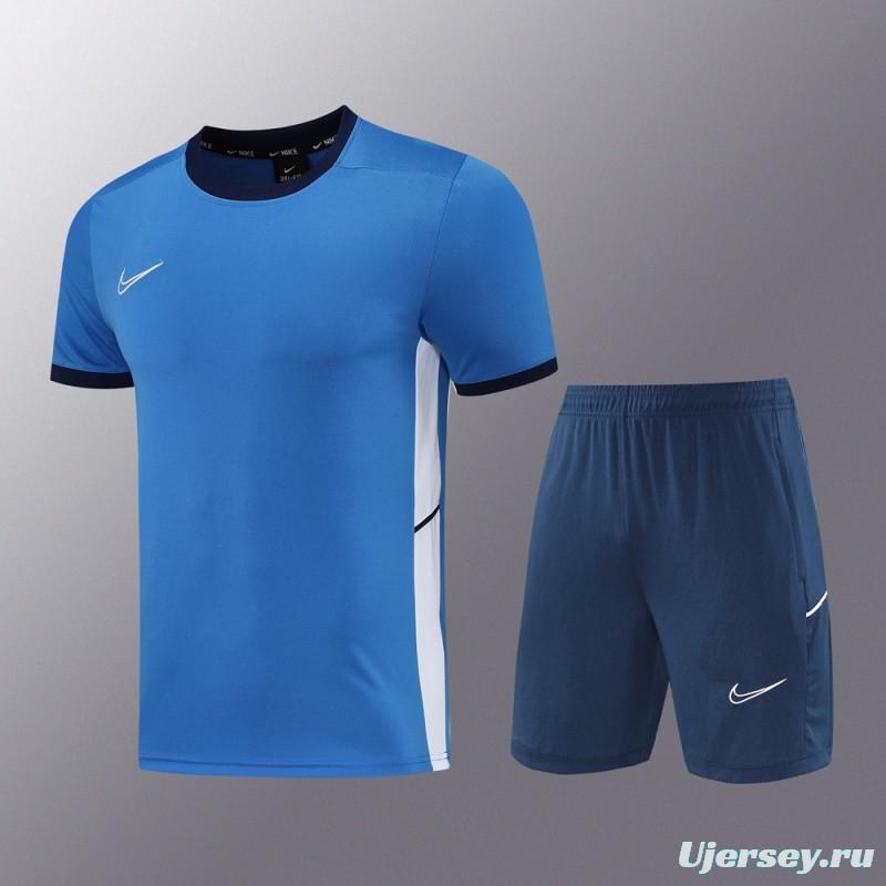 2025 Adidas Blue Short Sleeve Jersey+Shorts
