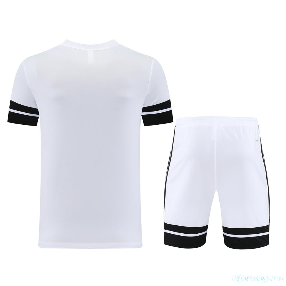 2025 Adidas White Short Sleeve Jersey+Shorts