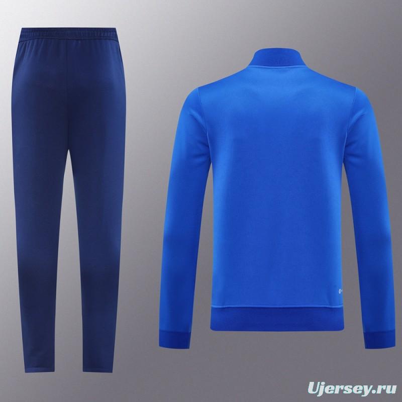 2025 Adidas Blue/Navy Full Zipper Jacket +Long Pants