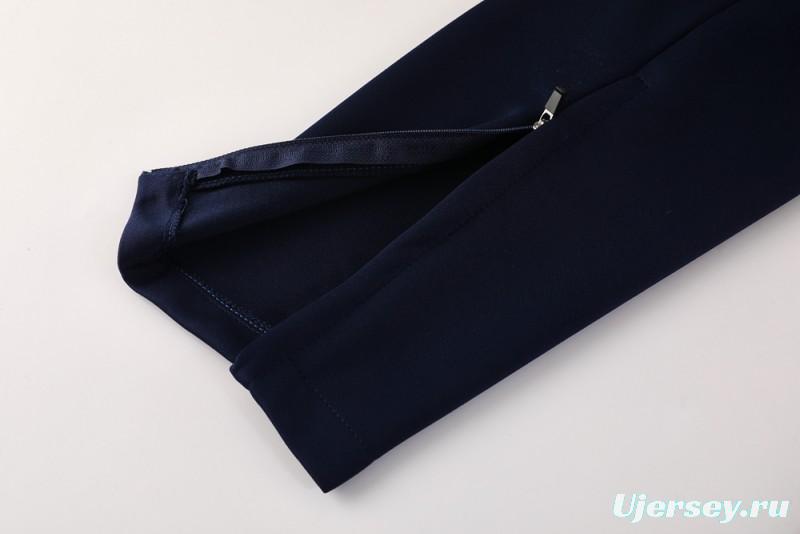 2025 Nike Red/Navy Full Hoodie Zipper Jacket +Long Pants