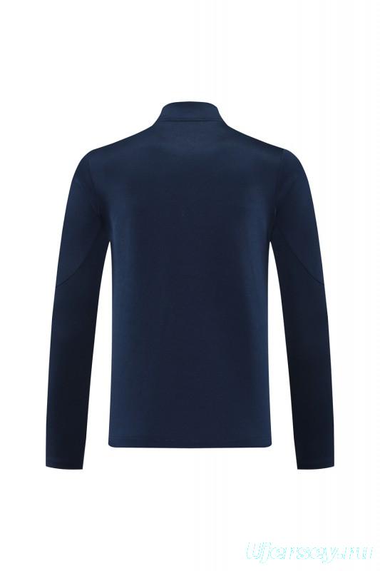 2025 Portugal Navy Full Zipper Jacket +Long Pants