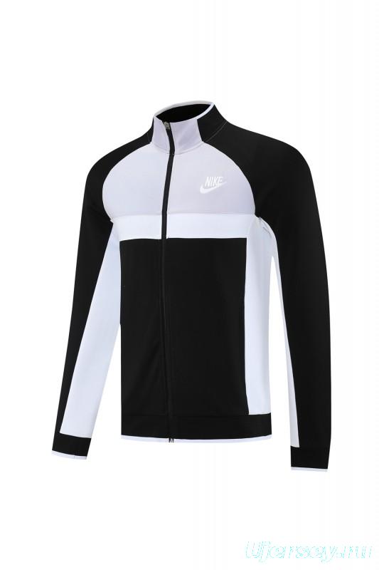 2025 Nike Grey/Black Full Hoodie Zipper Jacket +Long Pants