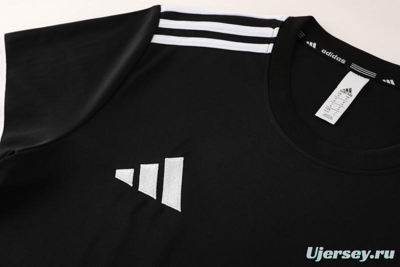 2025 Adidas Black Short Sleeve Jersey+Shorts