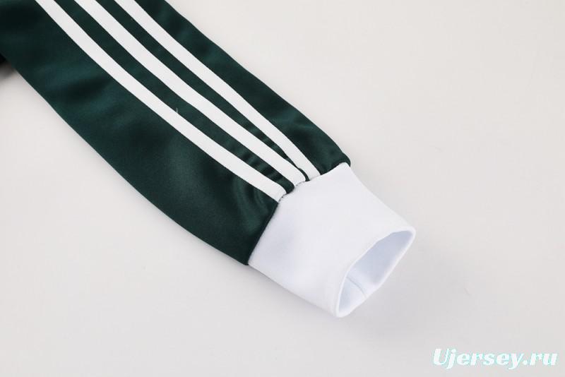 2025 Adidas Original Green Full Hoodie Zipper Jacket +Long Pants