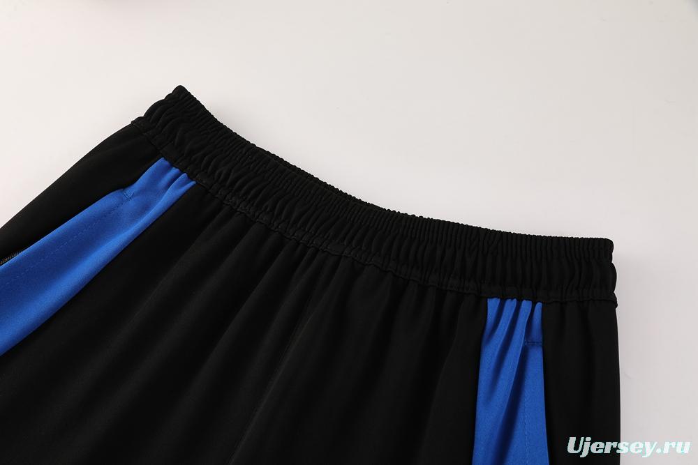 2025 Adidas Light Grey & Black with Leopard Print Pattern Half Zipper Jacket +Long Pants