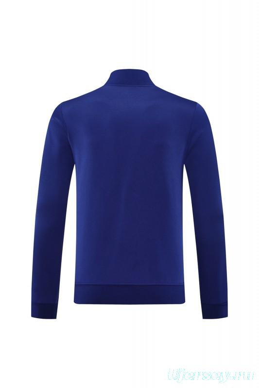 25/26 Arsenal Blue with Red & White Stripes Full Zipper Jacket +Long Pants