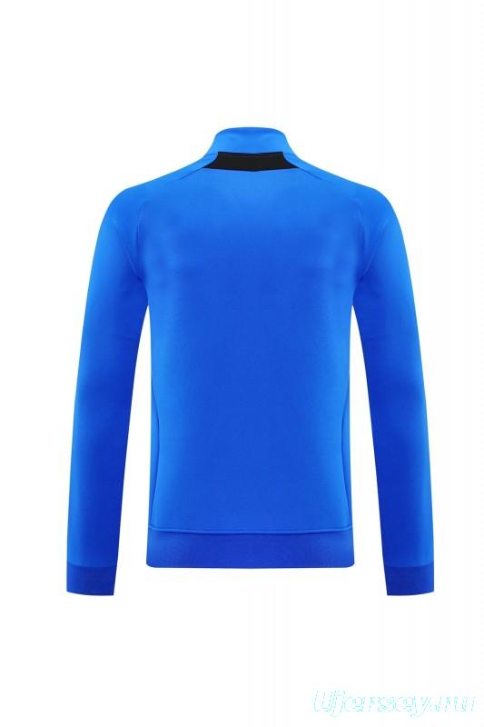 25/26 Manchester United Blue Full Zipper Jacket +Long Pants