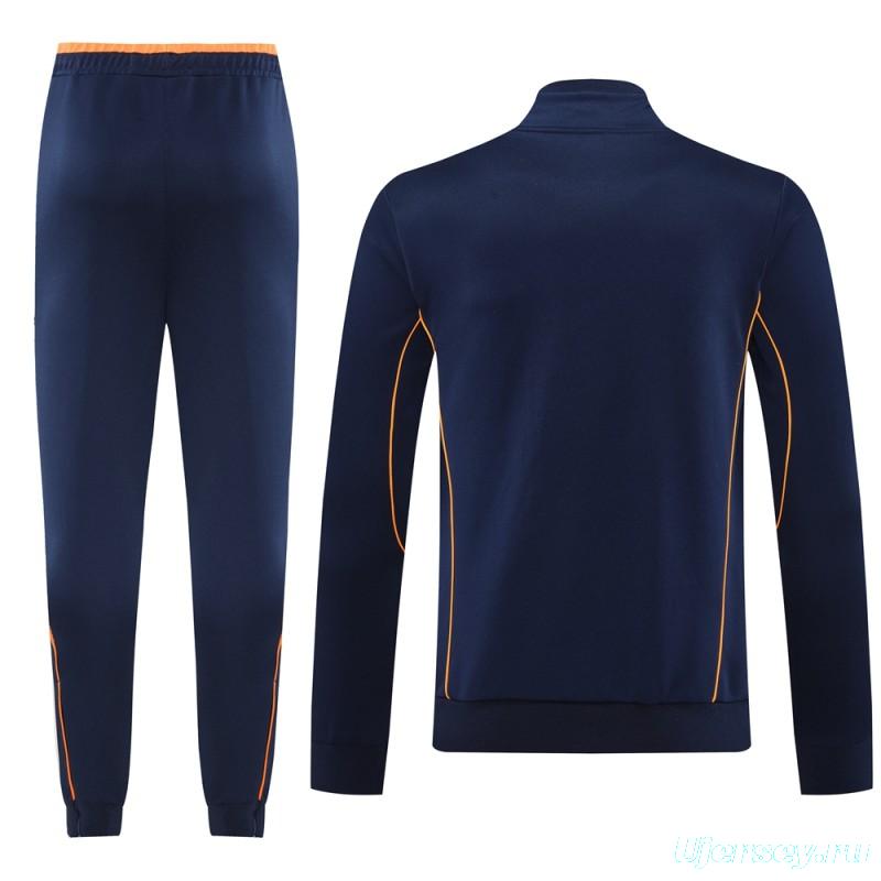 25/26 Real Madrid Navy Full Zipper Jacket +Long Pants