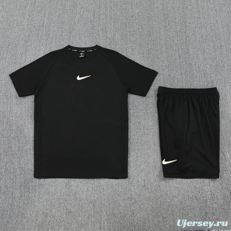 25/26 Nike Black Short Sleeve Jersey+Shorts