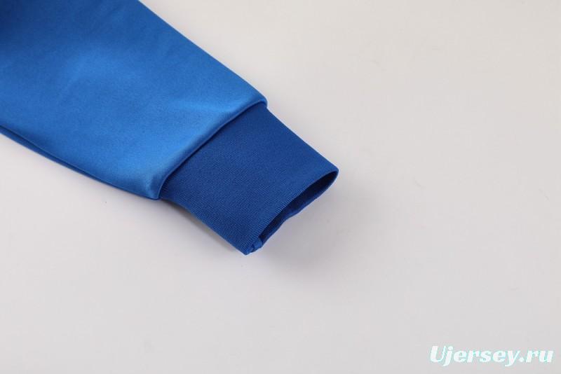 2025 Nike Blue/Black Full Hoodie Zipper Jacket +Long Pants