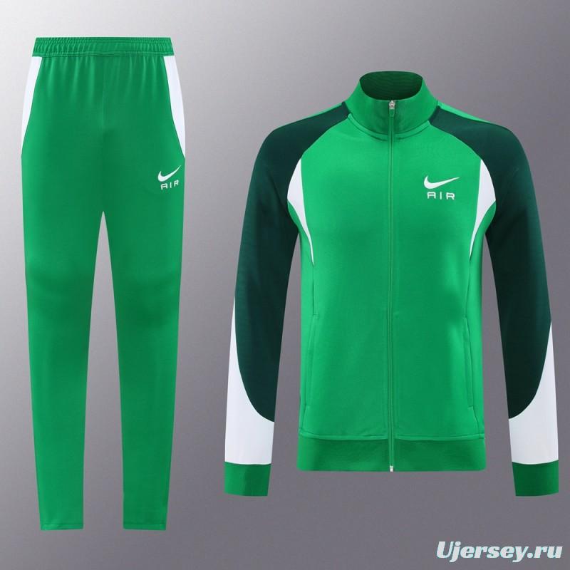 2025 NIKE Green Full Zipper Jacket +Long Pants