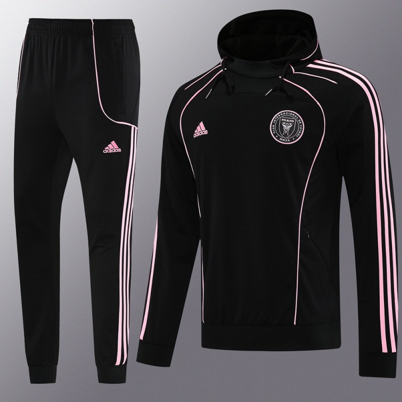 2025 Inter Miami Black Full Hoodie Zipper Jacket +Long Pants
