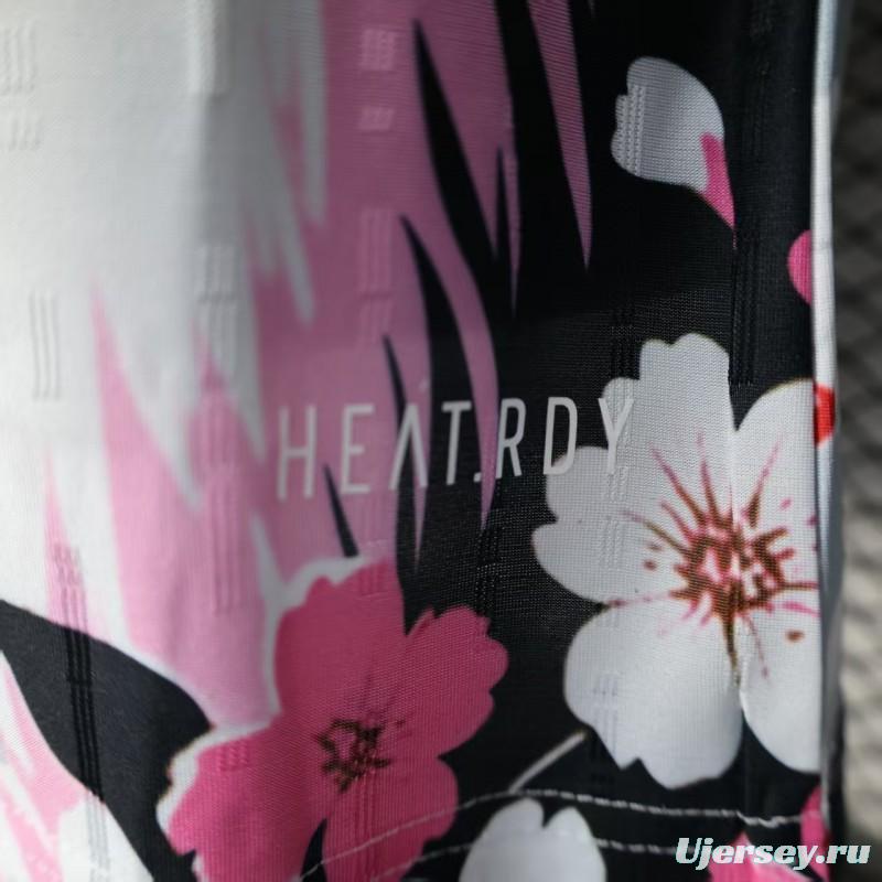 Player Version 2025 Japan White with Fox and Cherry Blossom Pattern Jersey