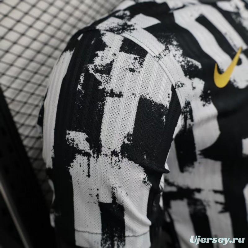 Player Version 25/26 Barcelona Black with Distressed Stripes Jersey