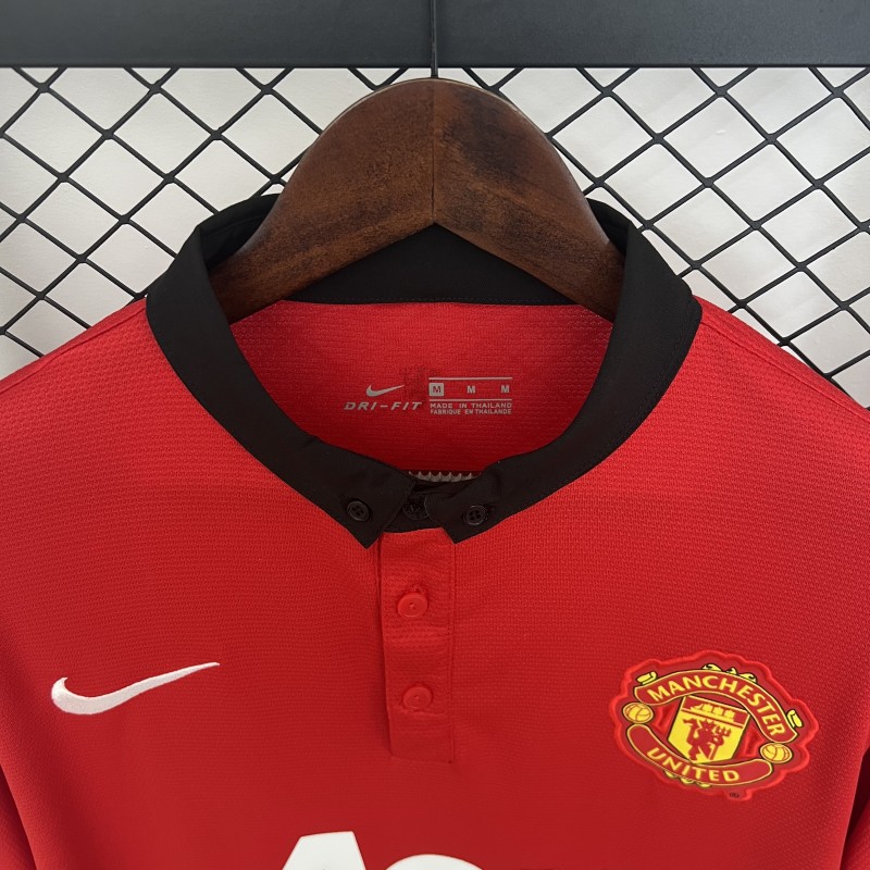 13/14 Retro Long Sleeve Manchester United Home Jersey