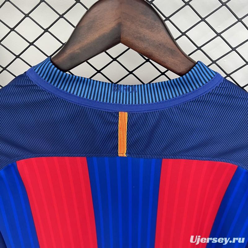 14/15 Retro Long Sleeve Barcelona Home Jersey