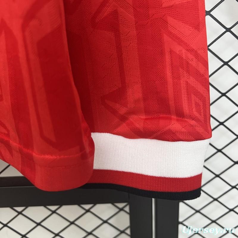 92/94 Retro Long Sleeve Manchester United Home Jersey