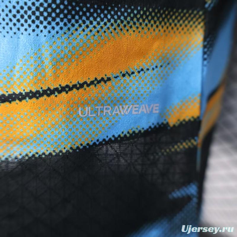 Player Version 25/26 Olympique de Marseille Blue with Orange Gradient Stripe Jersey