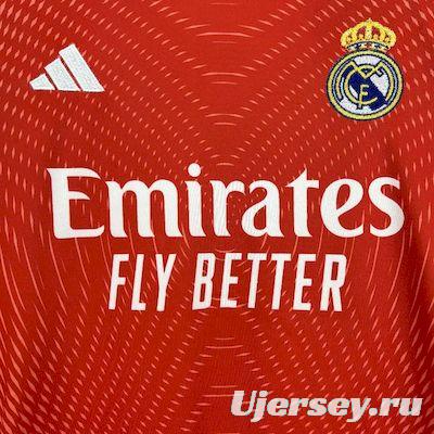 2025/26 Kids Real Madrid Orange Color Goalkeeper Red Jersey