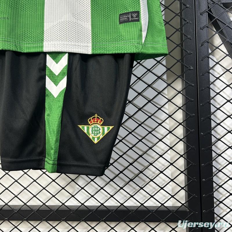 25/26 Kids Real Betis Home Size 16-28 Jersey