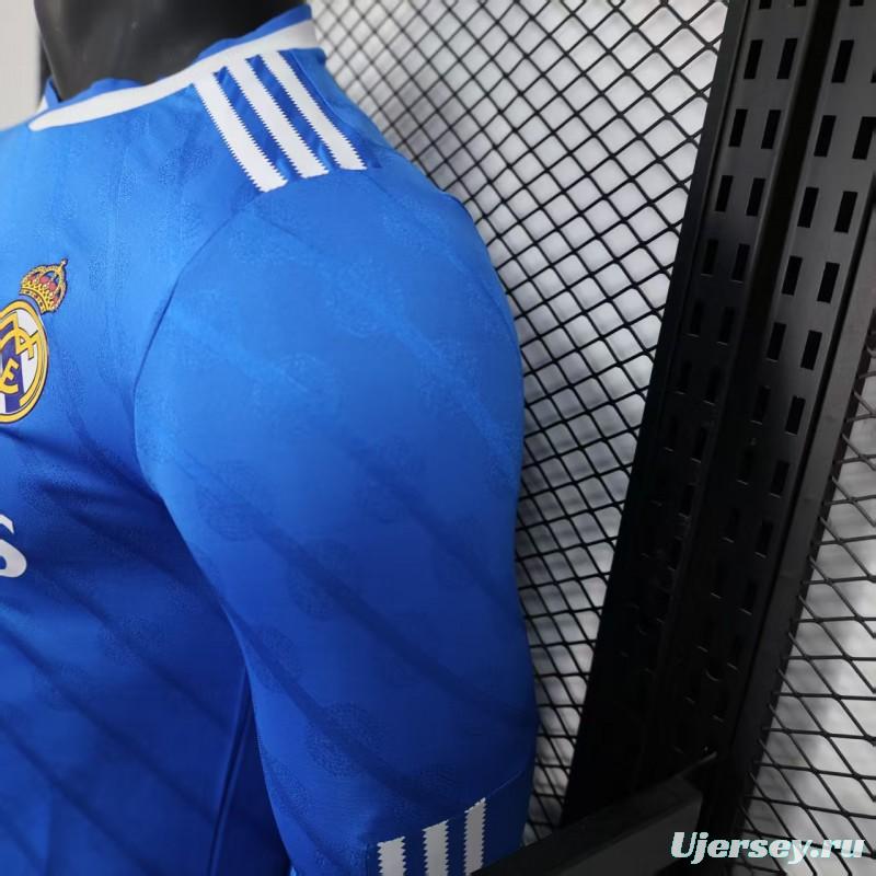 Player Version 25/26 Real Madrid Third Blue Long Sleeve Jersey