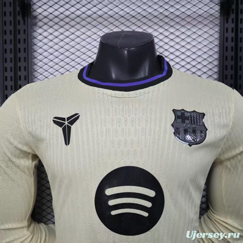 Player Version 25/26 Barcelona  Away Long Sleeve Jersey