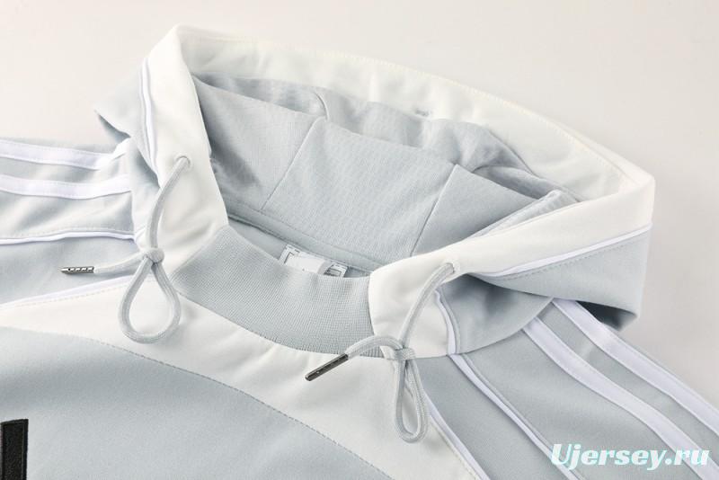 25/26 Real Madrid Hoodie Full Zipper Jacket + Long Pants