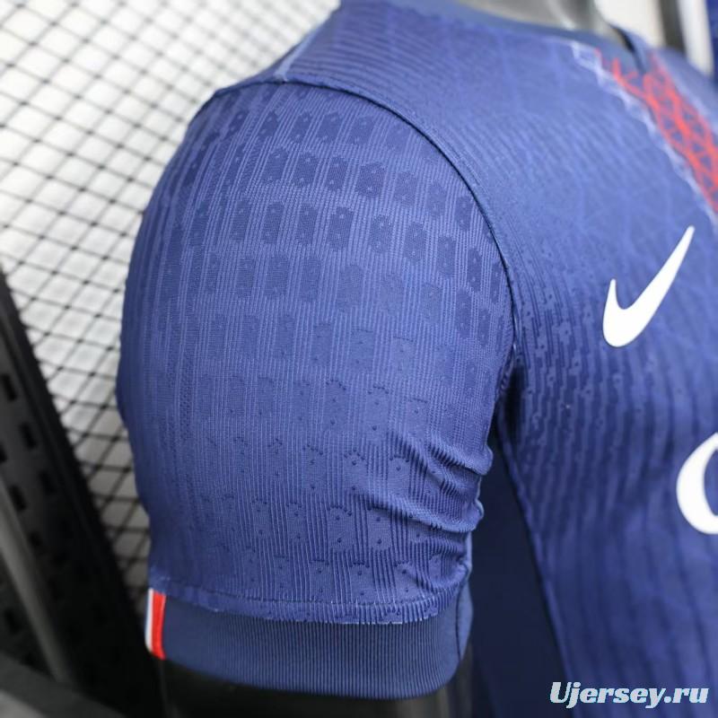 1 Star Player Version 25/26 PSG Home Jersey With Match Date Printing