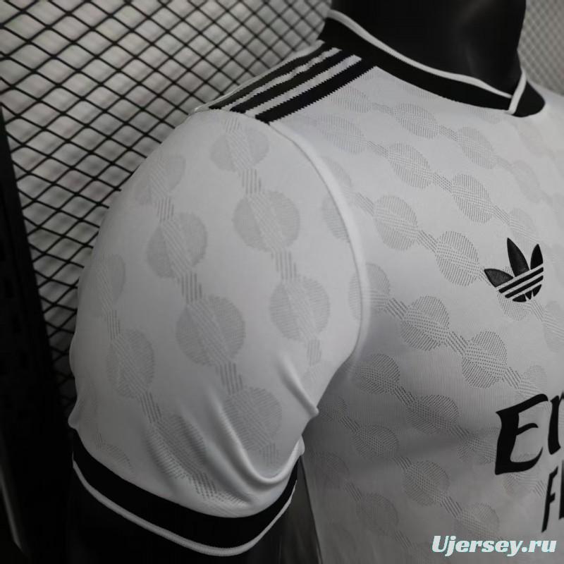 Player Version 25/26 Real Madrid White with Geometric Pattern Jersey