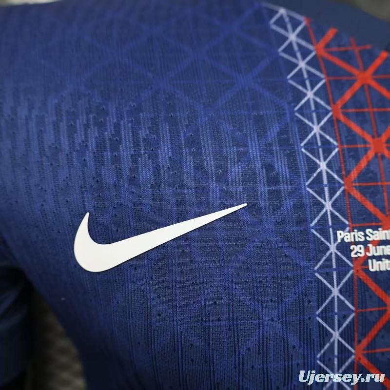 1 Star Player Version 25/26 PSG Home Jersey With Match Date Printing