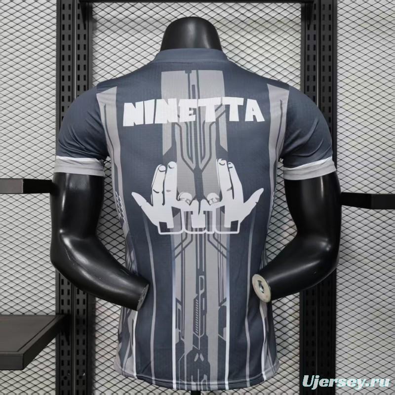 Player Version 25/26 Olympique de Marseille Grey with Geometric Stripes Jersey