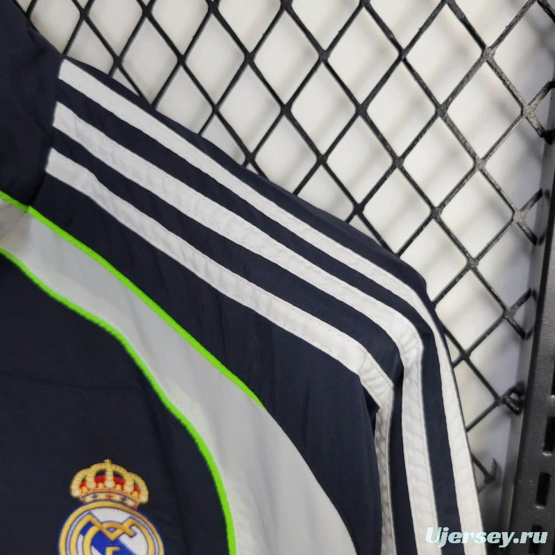 25/26 Real Madrid Jacket Navy/White Windbreaker
